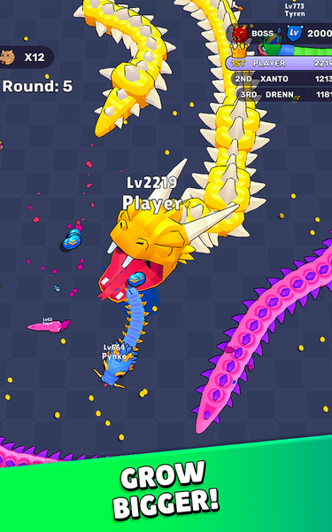 Snake Rush: Clash Battle 3D - Gameplay image of android game