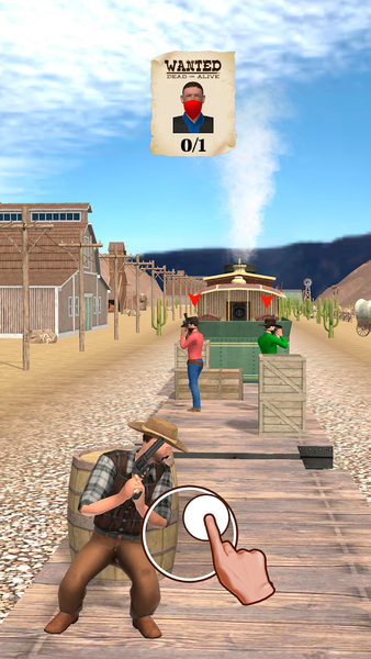 Wild West Cowboy Shooter - Gameplay image of android game