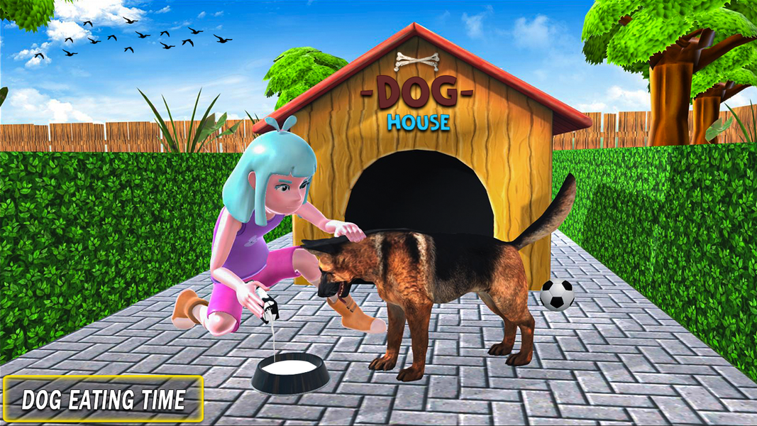 Virtual Family Pet Dog Games - Gameplay image of android game