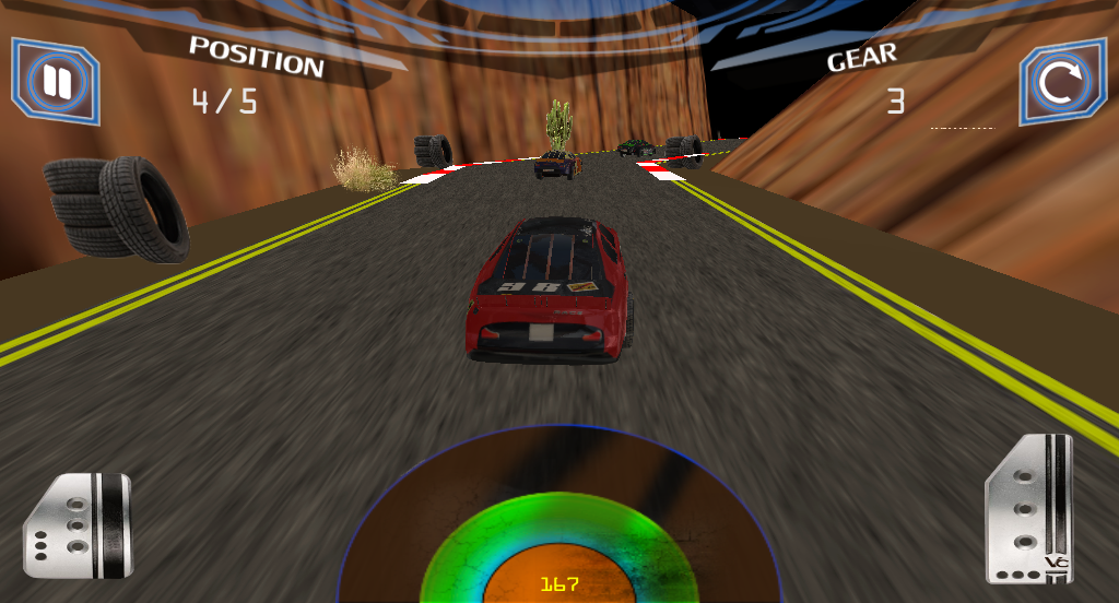 3D car racing - Gameplay image of android game