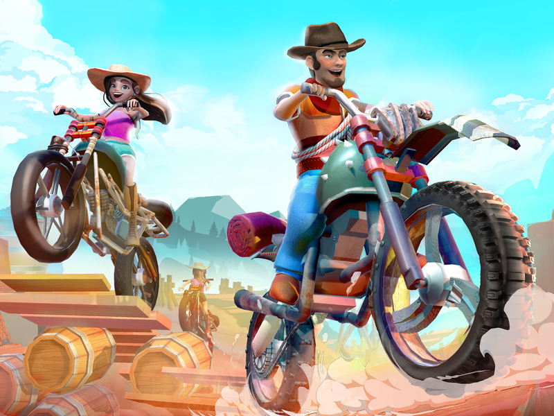 Mountain Bike Racing Games 3D - Gameplay image of android game