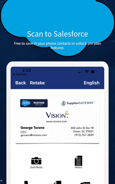 Visione Digital Business Cards - عکس برنامه موبایلی اندروید