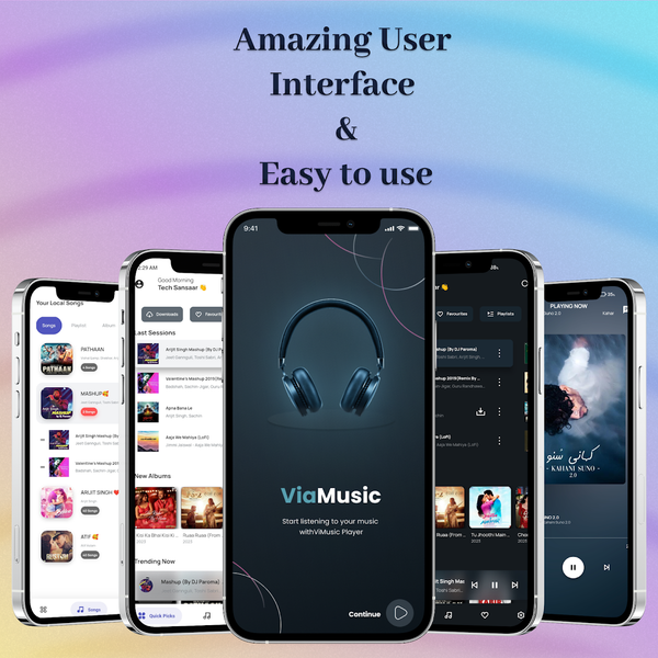 ViaMusic Music Player - عکس برنامه موبایلی اندروید