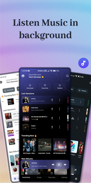 ViaMusic Music Player - عکس برنامه موبایلی اندروید