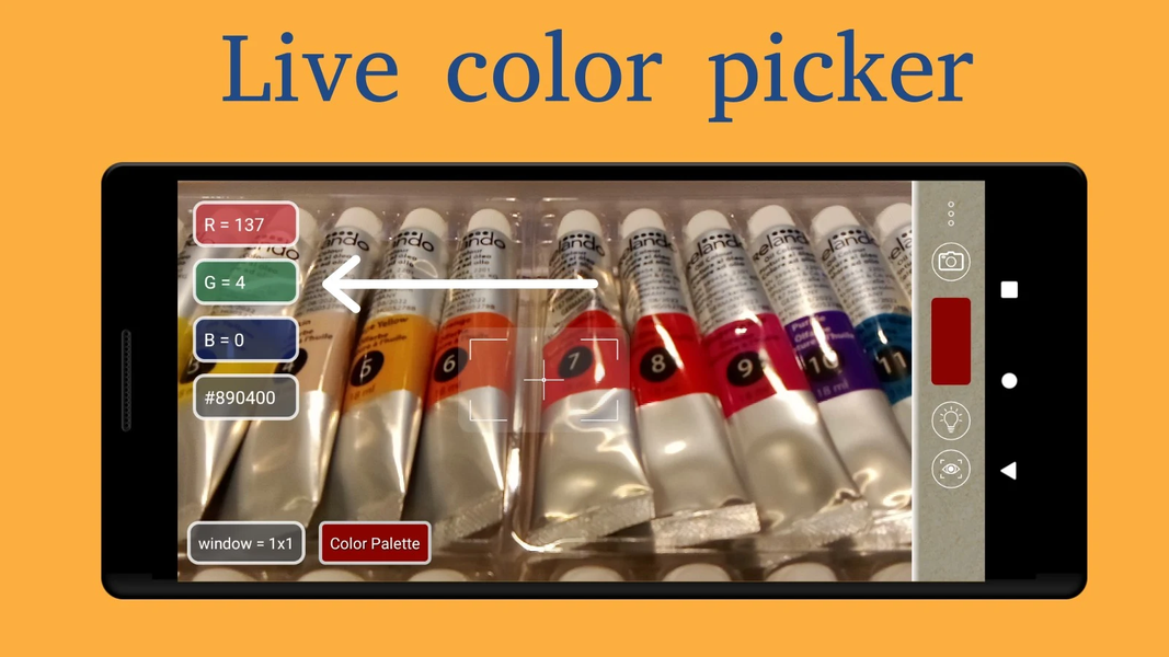 ColorMeter camera color picker - عکس برنامه موبایلی اندروید