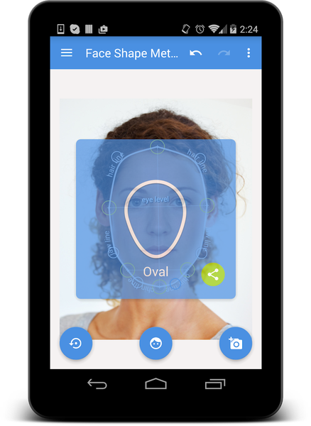 My Face Shape Meter and frames - Image screenshot of android app