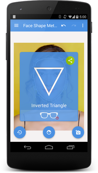 My Face Shape Meter and frames - Image screenshot of android app