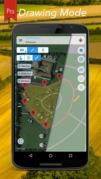 Planimeter GPS area measure - Image screenshot of android app