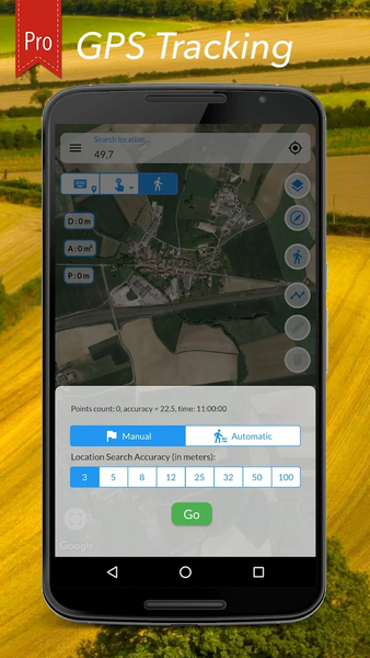 Planimeter GPS area measure - Image screenshot of android app