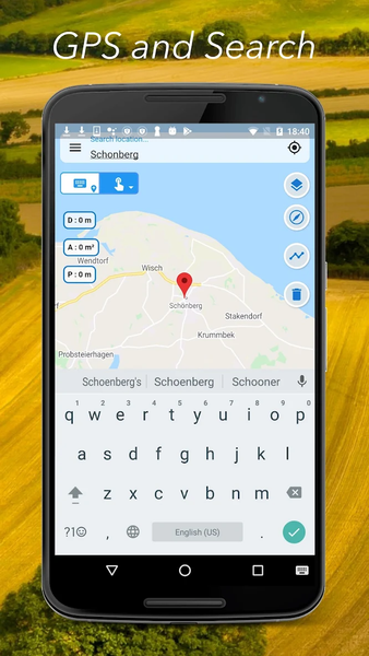 Planimeter GPS area measure - Image screenshot of android app