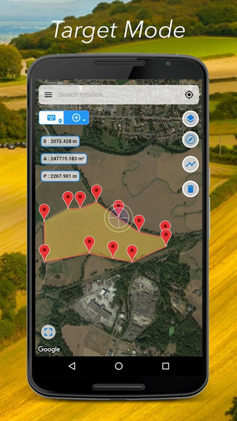 Planimeter GPS area measure - عکس برنامه موبایلی اندروید