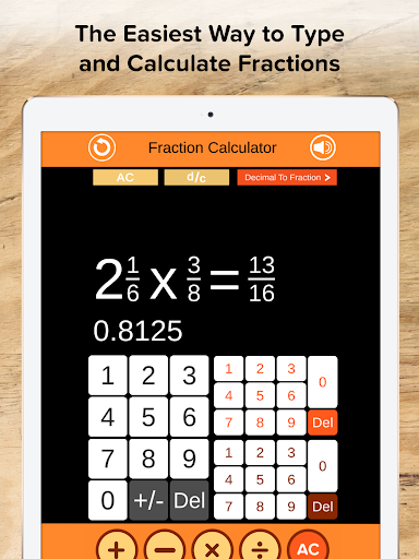 Fraction Calculator + Decimals - Image screenshot of android app