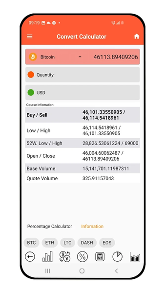 Bitcoin Pulse Ticker - Image screenshot of android app