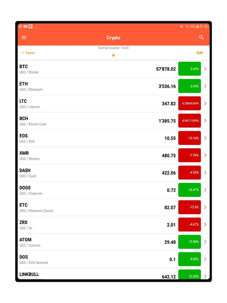 Bitcoin Pulse Ticker - Image screenshot of android app
