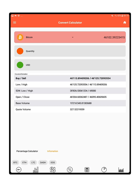 Bitcoin Pulse Ticker - Image screenshot of android app