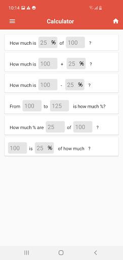 Percentage Calculator - Image screenshot of android app