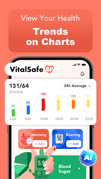 VitalSafe:AI BP Health Tracker - عکس برنامه موبایلی اندروید