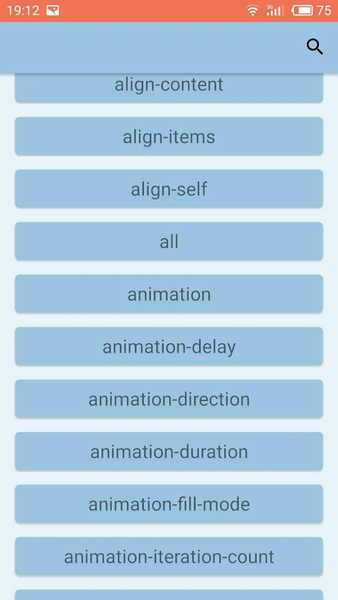 CSS Reference - عکس برنامه موبایلی اندروید