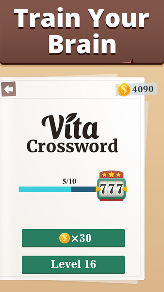 Vita Crossword - Word Games - Gameplay image of android game