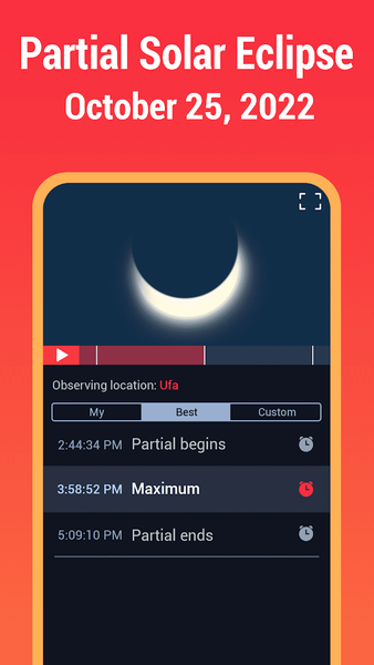 Eclipse Guide：Solar Eclipse'23 - عکس برنامه موبایلی اندروید