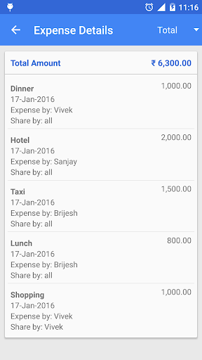 Trip Expense Manager - عکس برنامه موبایلی اندروید