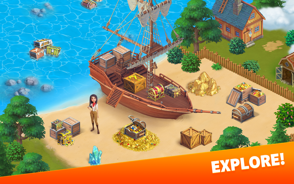 Klondike Adventures: Farm Game - Gameplay image of android game