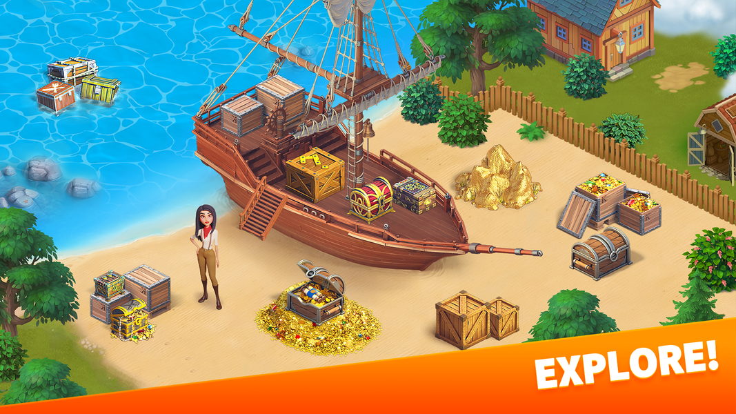 Klondike Adventures: Farm Game - Gameplay image of android game