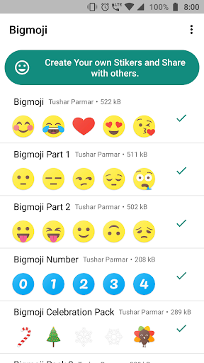 Bigmoji - WAStickerApp - Image screenshot of android app