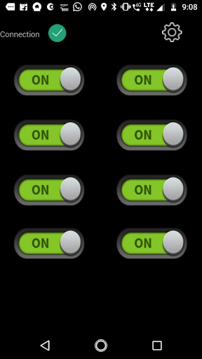 NodeMcu ESP8266 8 Channel - Image screenshot of android app