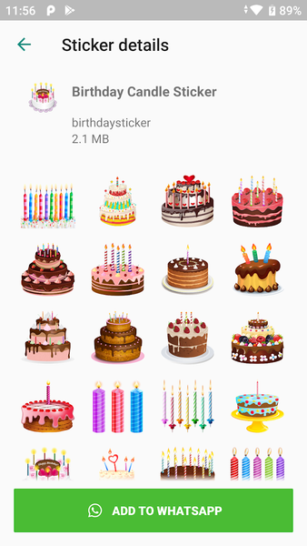 Birthday Stickers - WAStickers - Image screenshot of android app