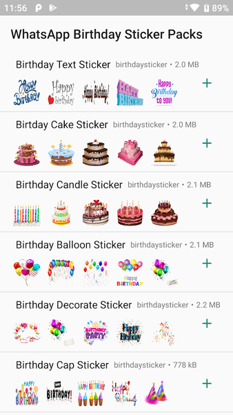 Birthday Stickers - WAStickers - عکس برنامه موبایلی اندروید