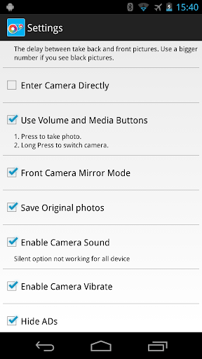 Smart Front Back Dual Camera - عکس برنامه موبایلی اندروید