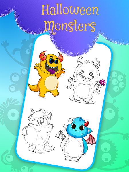 Hallowen Monster Coloring Book - Image screenshot of android app