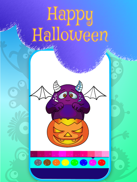 Hallowen Monster Coloring Book - Image screenshot of android app