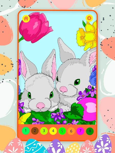 Honey Bunny Kids Coloring Book - Gameplay image of android game
