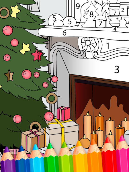 Interior Coloring By Numbers - Gameplay image of android game