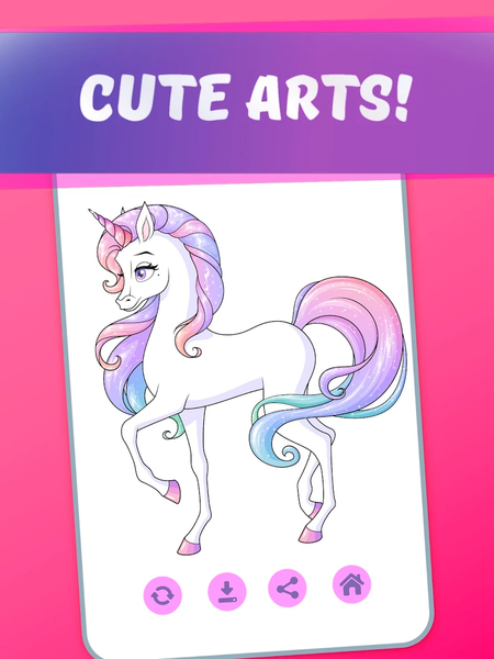 Rainbow Unicorn Color Numbers - عکس بازی موبایلی اندروید