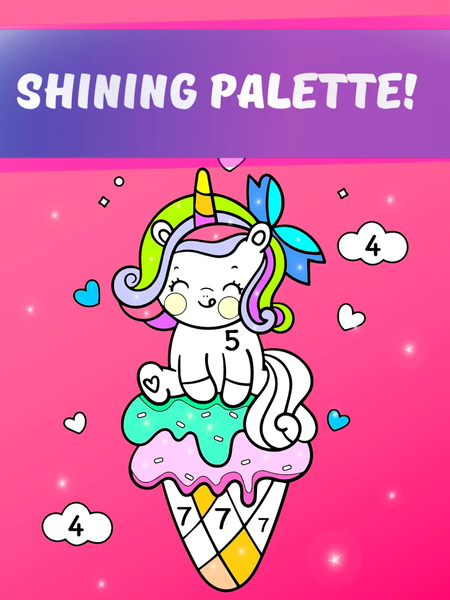 Rainbow Unicorn Color Numbers - عکس بازی موبایلی اندروید