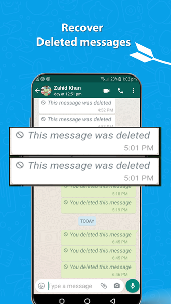Recover Deleted Messages: WAWR - Image screenshot of android app