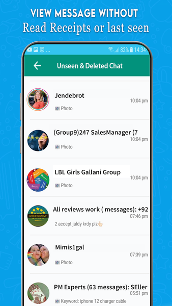 Recover Deleted Messages: WAWR - Image screenshot of android app