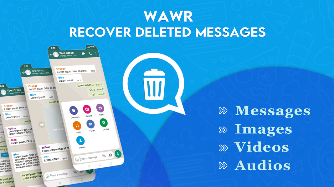 Recover Deleted Messages: WAWR - Image screenshot of android app