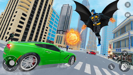 Flying Bat Robot Car Transform - Gameplay image of android game