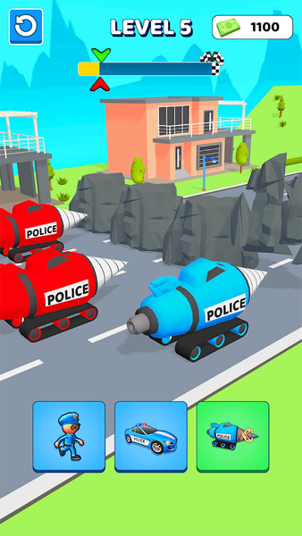 Police Car Shape Shifting Race - عکس بازی موبایلی اندروید