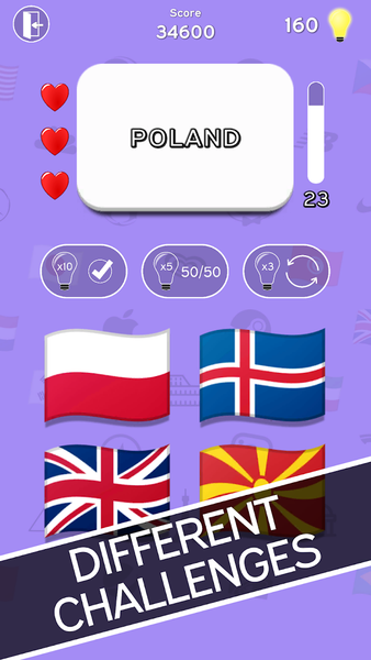 3in1 Quiz : Logo-Flag-Capital - Gameplay image of android game