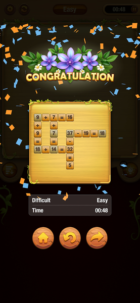 Wood Math: Cross Number - Gameplay image of android game