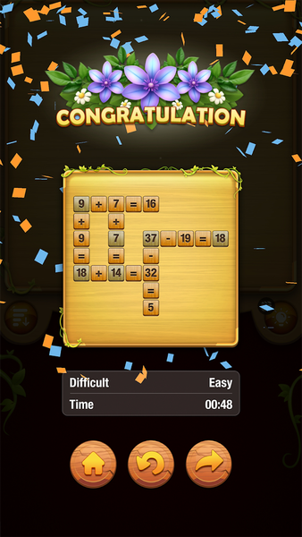 Wood Math: Cross Number - Gameplay image of android game