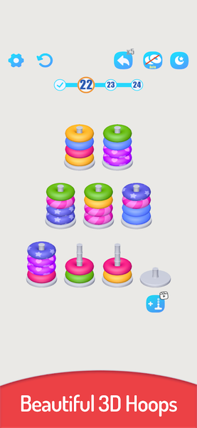 3D Color Sort Hoop Stack - Image screenshot of android app
