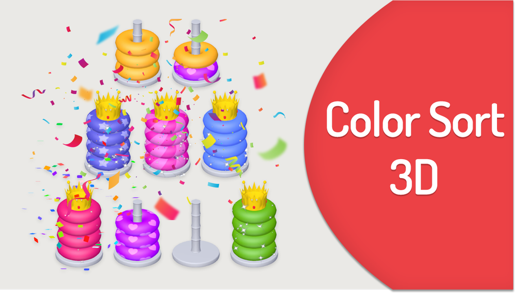 3D Color Sort Hoop Stack - عکس برنامه موبایلی اندروید