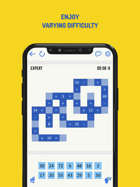 Math Crossmath Puzzle - Image screenshot of android app