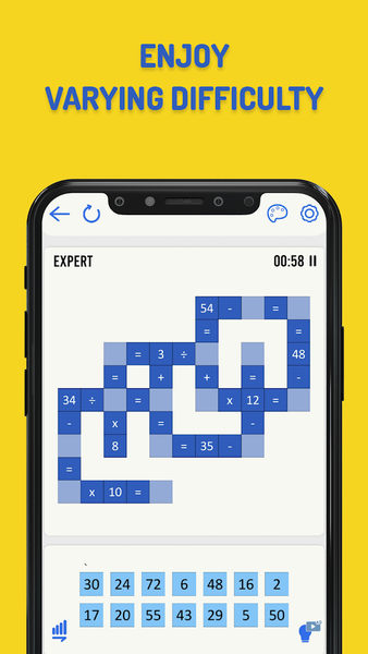 Math Crossmath Puzzle - Image screenshot of android app